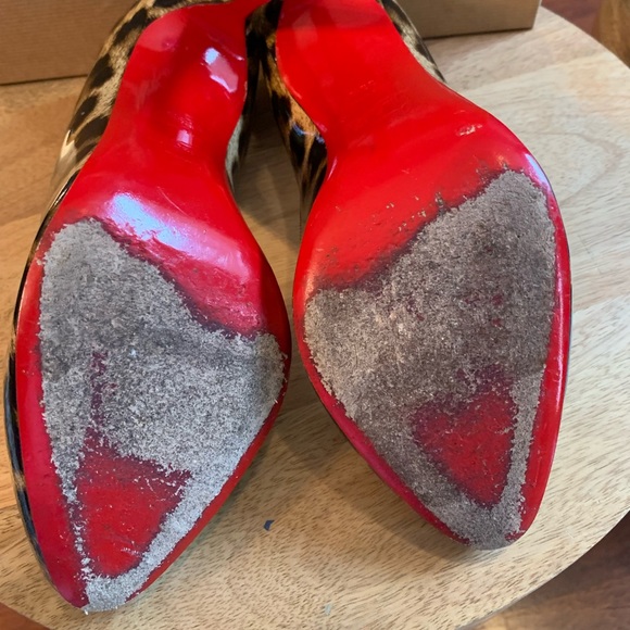 Christian Louboutin Leopard Heart Heels - Picture 3 of 4